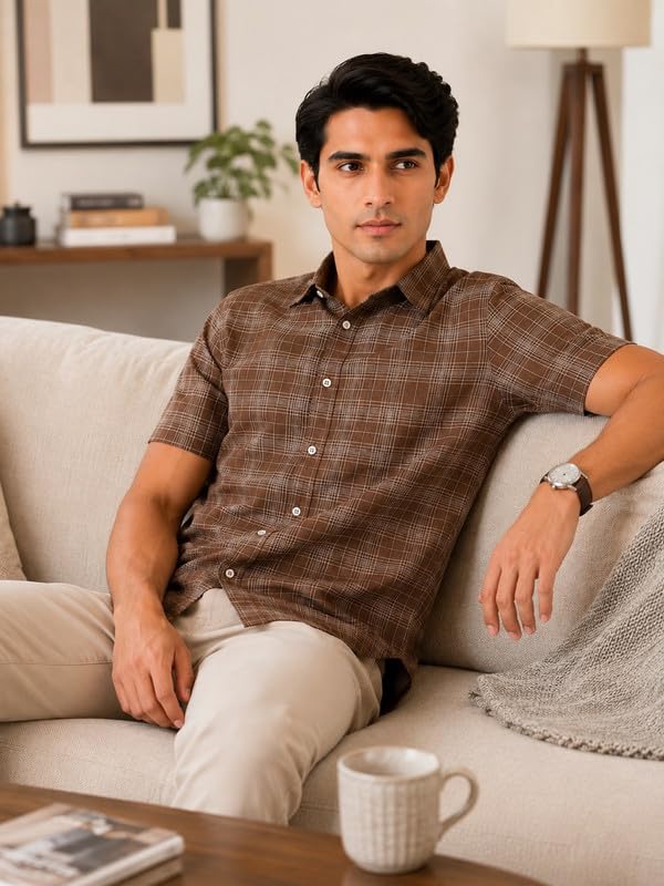 Image of Mens Half Sleeves Regular Shirt