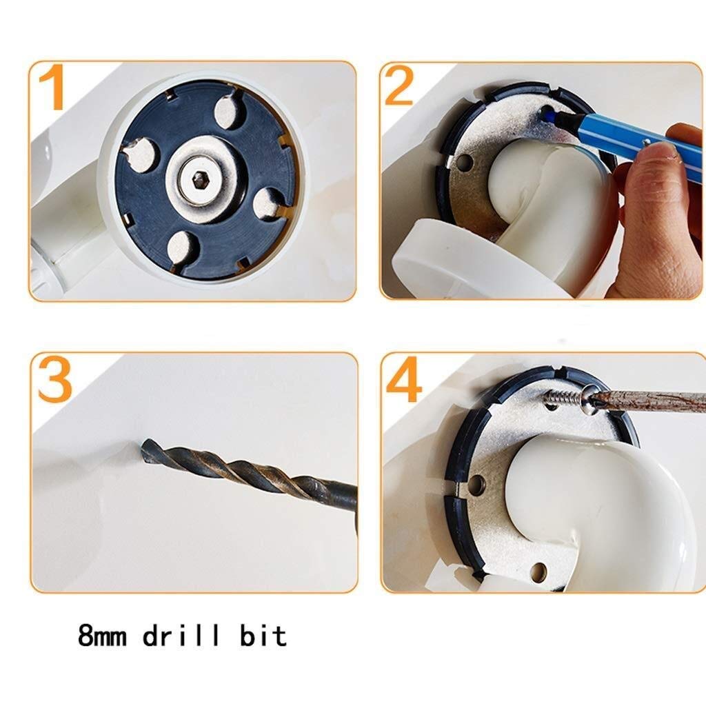 Barra de Apoyo para baño en ángulo de 30 cm, Barra de Apoyo antiestática, Barra de Seguridad, Barra de Apoyo para Montaje en Pared, Barra de Apoyo para baño, Color Blanco