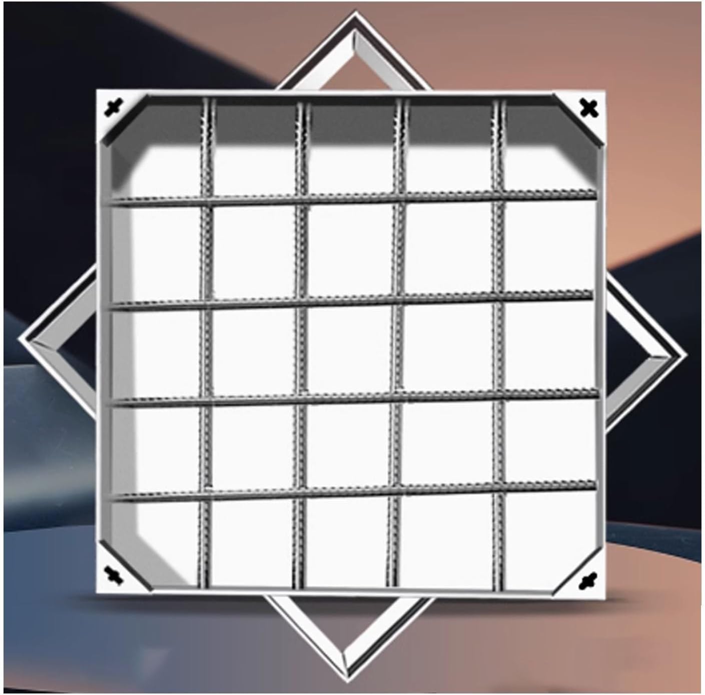 Couvercle de regard en acier inoxydable 304 haut de gamme 75x75 cm pour terrasse
