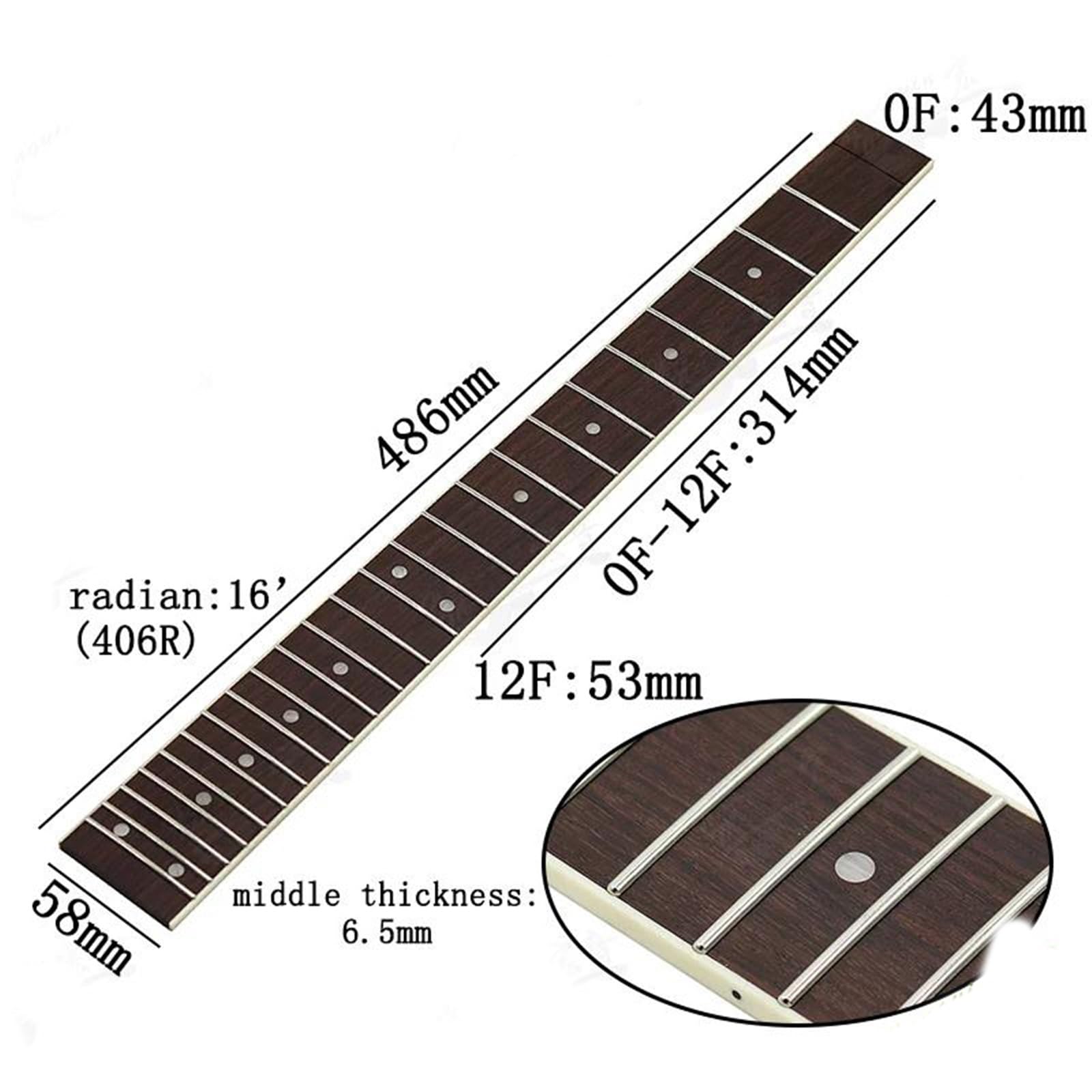 Zestaw Narzędzi Gitary 24 Podstrunnica Z Francuskiego Palisandru Do Gitar Elektrycznych. Efektywna Długość Strun 628/648 Mm(628)