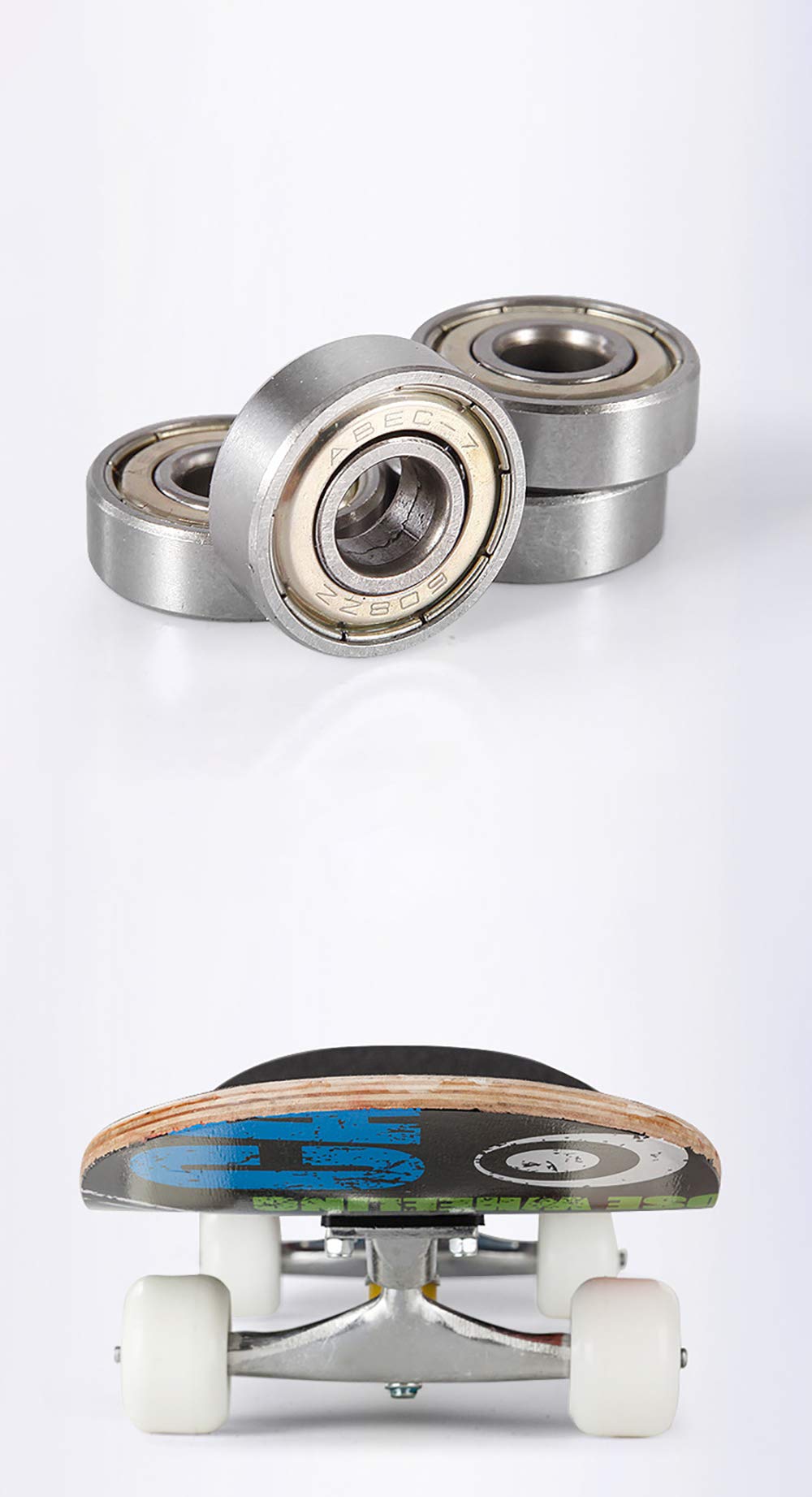 Maple Wood Decks Skateboard Completo, 30 * 8in ABEC-7 Mute Rodamientos0+95A Alta Velocidad PU Rueda, Carga330 LB, para Principiantes y Profesionales