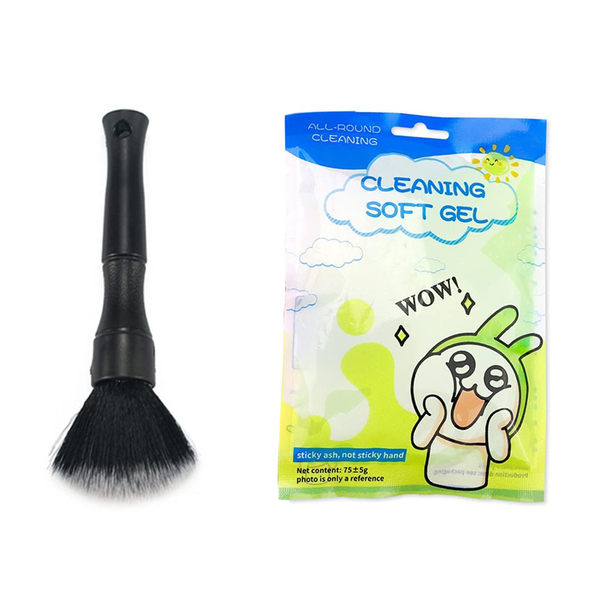 Photo 1 of Auto Interior Dust Brush, Car Soft Bristles Detailing Brush, Scratch Free Dust Removal Cleaning Tool Kit, Long Hair Handle Brushes Duster for Auto Dashboard, Air Vents, Leather, Computer.
