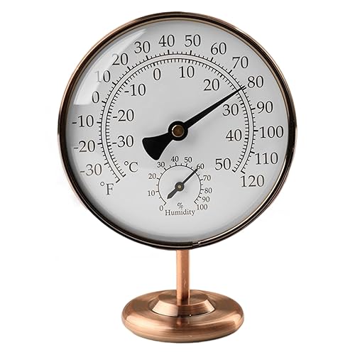 4-Inch Indoor Thermometer and Humidity Gauge, Room Analog Temperature and