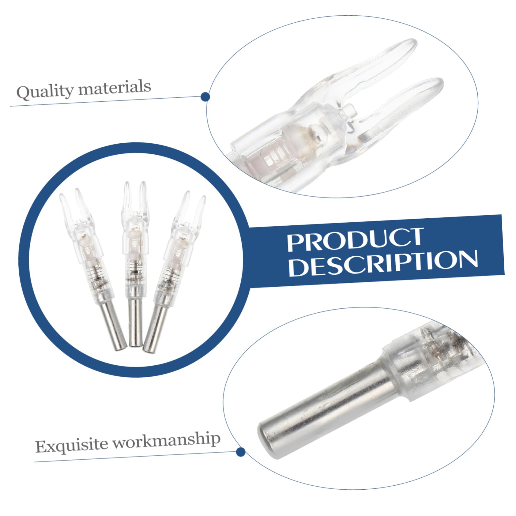 Arrow Knock Led Light 6.2mm Diameter 3PCS/Kit LED Arrow Tails for Bow Hunting Accessories Easy to Use