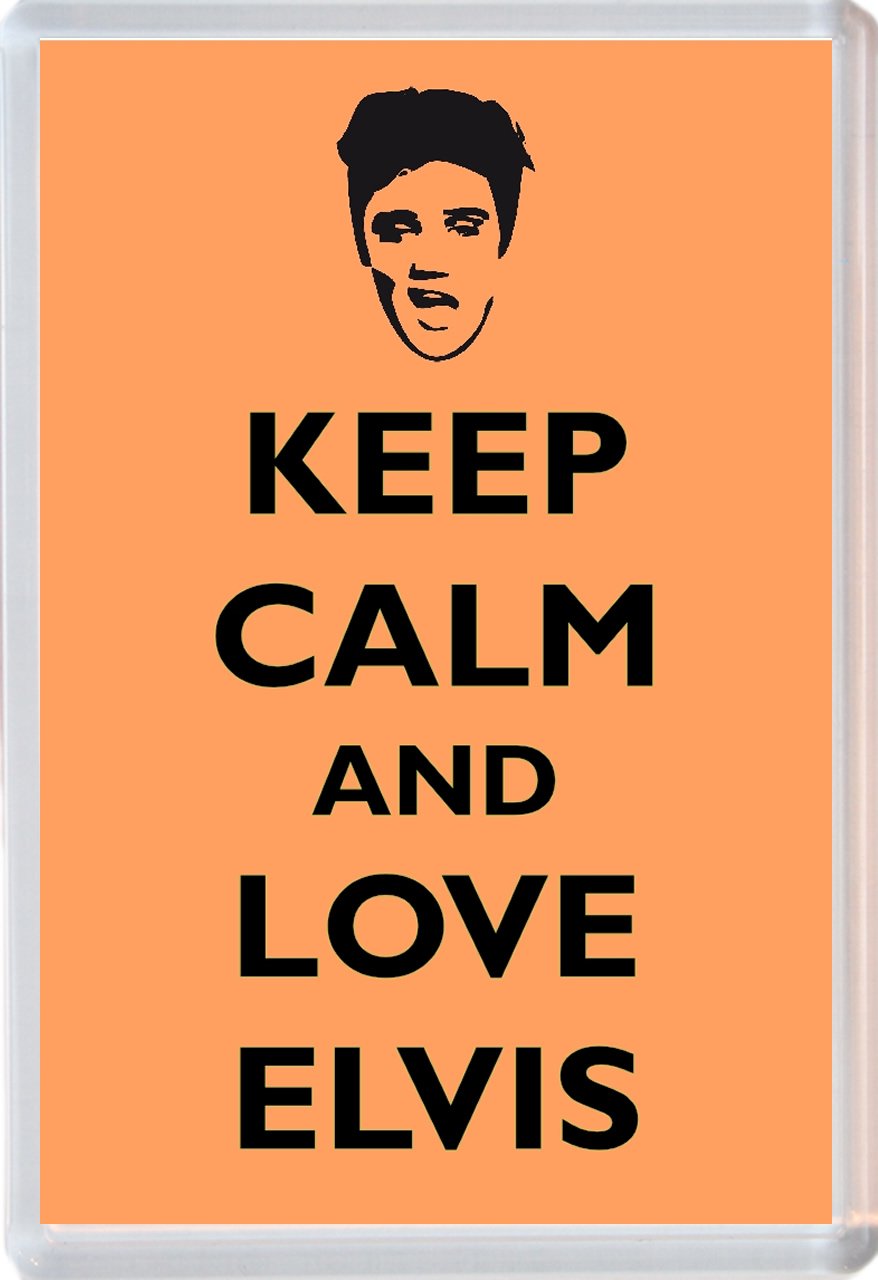 Keep Calm and Love Elvis - Novelty Jumbo Fridge Magnet