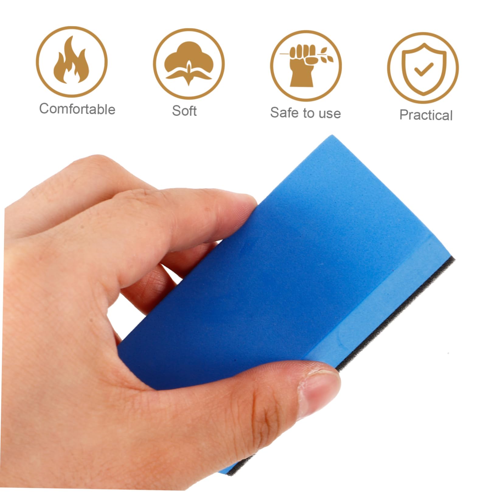 PRETYZOOM Automotive Car Wax Pads Pcs Crystal Coated Sponge Block Wax Applicator Pad