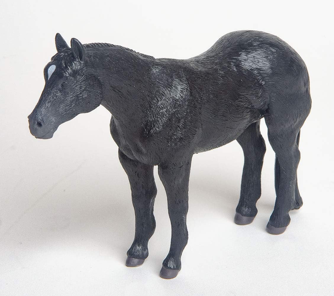 Little Buster 6" Black Plastic Quarter Horse Toy