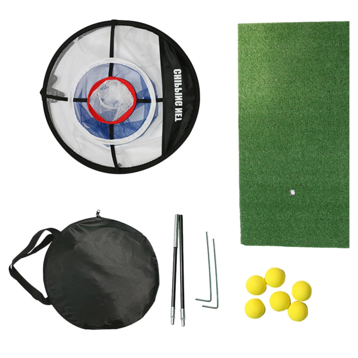 Red de Práctica de Golf Plegable de Nylon Negro para Golfistas