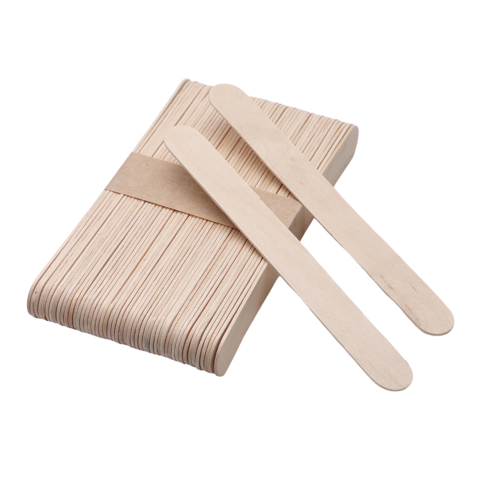 500 palitos de madera para manualidades de 5.91 pulgadas de largo, palitos de helado de madera natural para manualidades de madera, palos jumbo, suministros de depilación y encerado, proyectos de arte