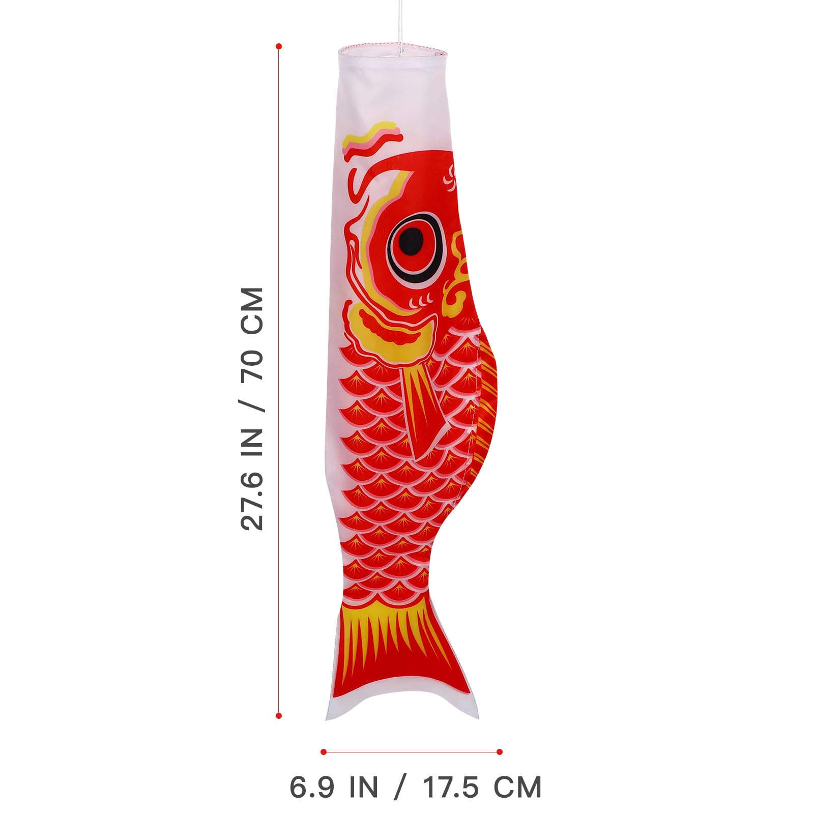Totority Banderas de Peces Japonesas 5 Piezas 70 CM en Satén Ligero para Decoración de Jardín y Espacios Abiertos Diseño Animado y Fácil de Colgar