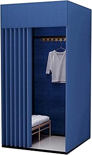 ZY-XSP Salle de Vestiaire Portable, Protection de La Vie Privée Découpé Occlusion Multifonction Portable Portable Stand Ty Store Chambre 5 Couleurs 3 Tailles,Bleu,100X100X200Cm