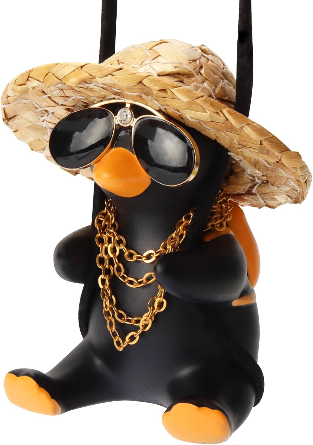 Swinging Duck Car Ornament, Cute Car Mirror Hanging Accessories Car Decorations Interior for