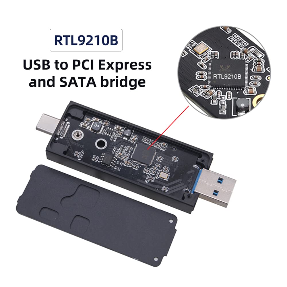 NFHK Combo Typ-C & USB3.0 zu NVME M-Key M.2 NGFF SATA SSD PCBA 