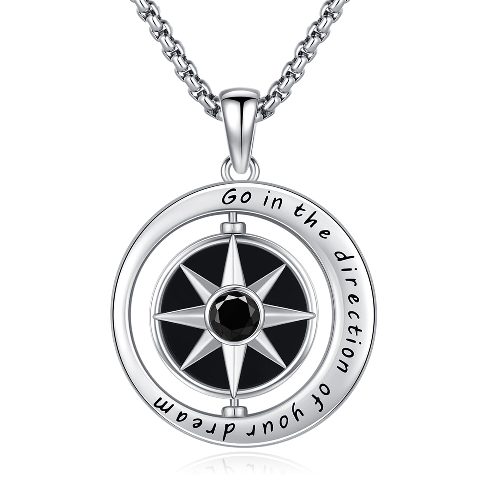 Pendentif boussole argent 925 bijou quotidien pour aventuriers urbains - 8