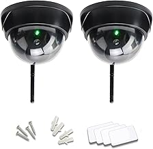 [Set of 2] Dummy Camera, Security Sticker, Security Camera, Dummy Surveillance Camera, Double Sided Tape Included, Mounting Screws Included, Surveillance Seal, Japanese Instruction Manual
