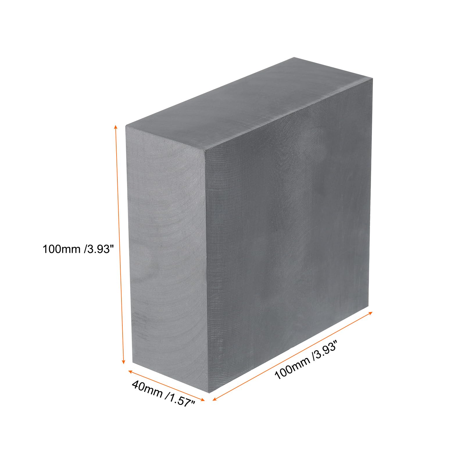 QUARKZMAN Bloque de Grafito Rectangular para Fundición Electrólisis y Electrochapado, 100x100x40 mm