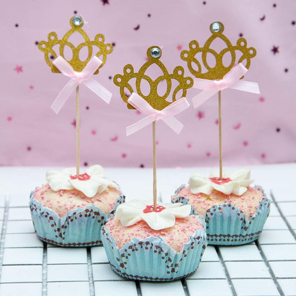 24 Glitzernde Cupcake-Topper Zum 1. Geburtstag – Gold, Ca. 10 Cm, Aus Stabilem Papier, Perfekt Für Baby-Party & Kuchen-Deko