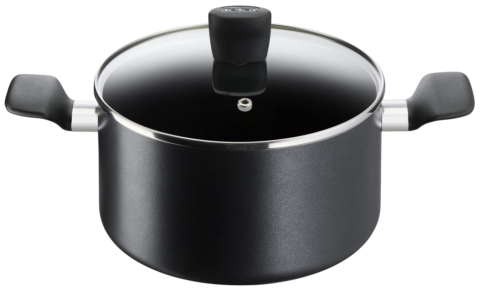 TefalG6 Super Cook 22 cm Stewpot With Lid, Nonstick, Black, Aluminium, B4594584
