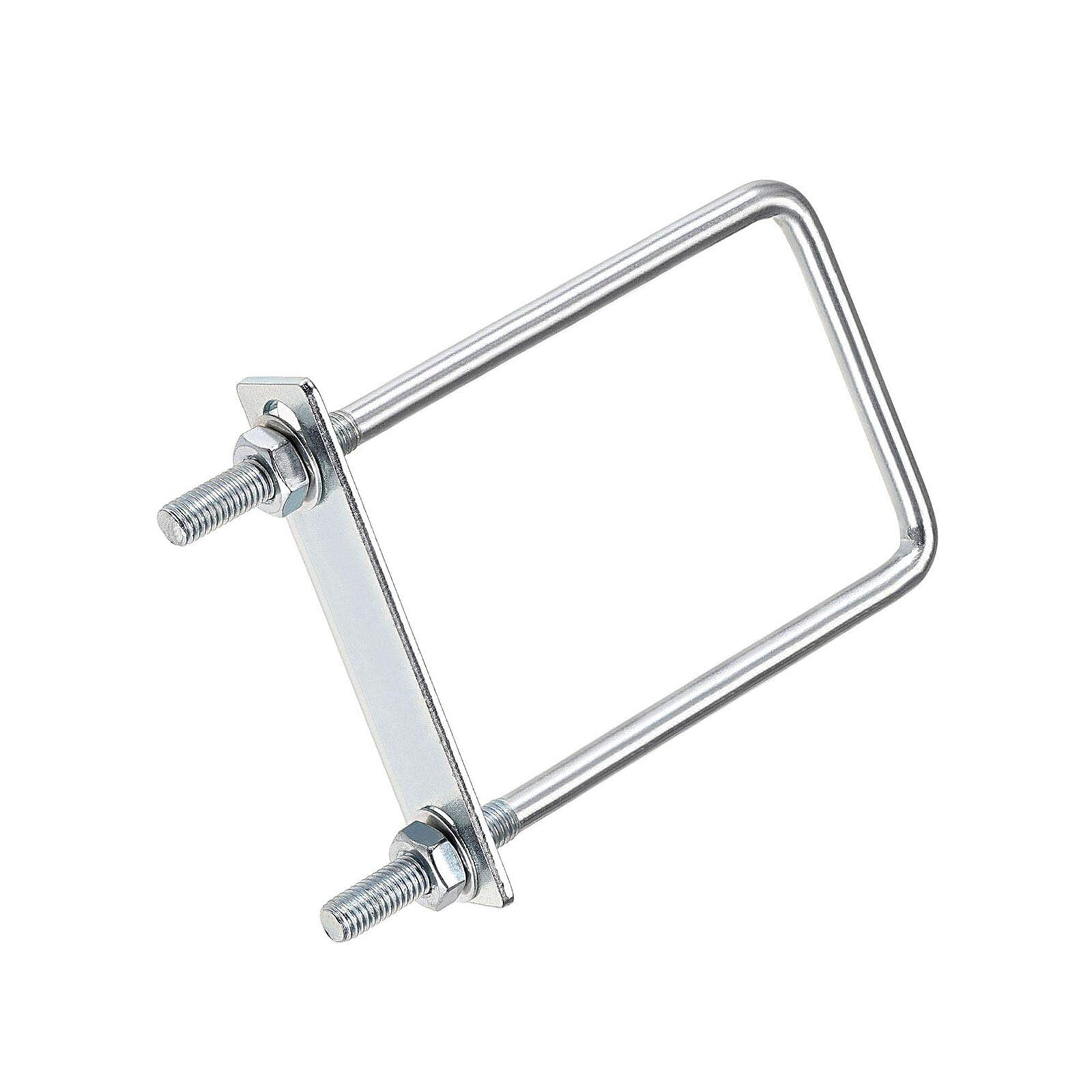 TOP-VIGOR M8 Square U-Bolts, 60mm Inner Width 150mm Length Steel U-Bolts with Nut, Plate
