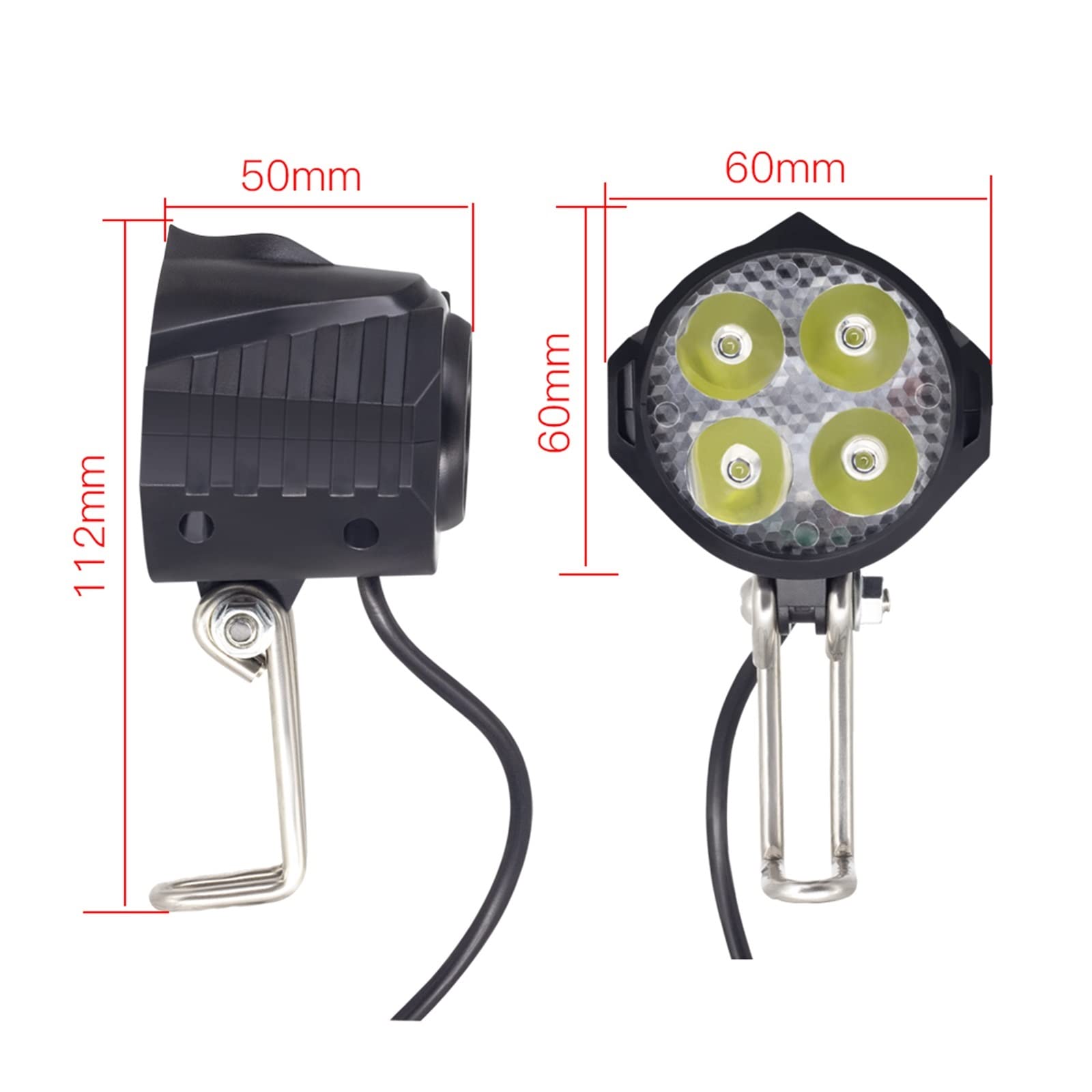 48 V Elektrische Fiets Remlicht LED Achterlicht Waarschuwingslamp Fietsen Accessoires De Vier LED Zijlichten zijn Remmen voor Scooters