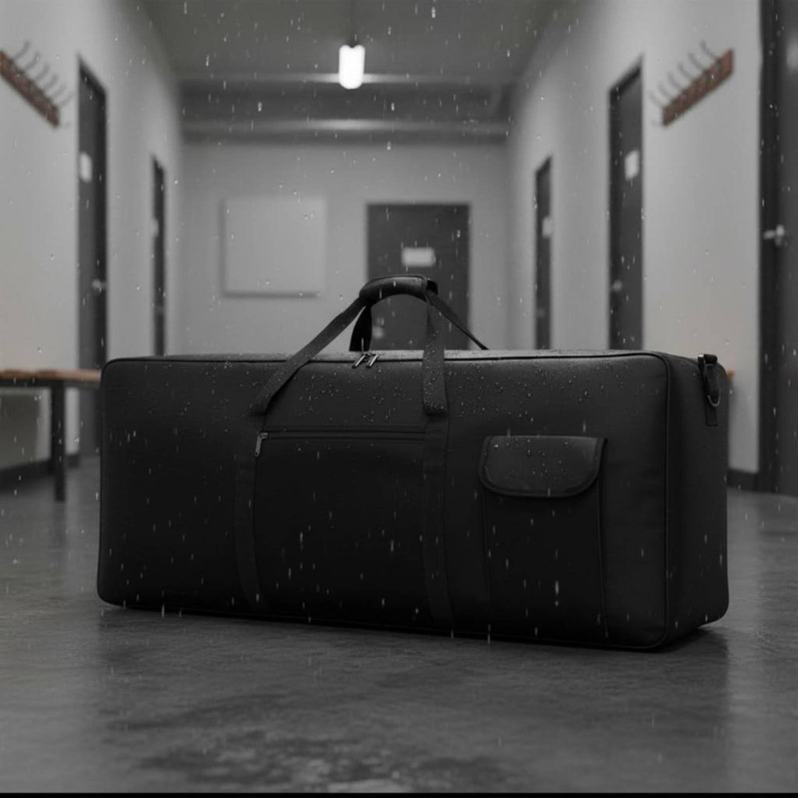 Funda Impermeable para Teclado Electrónico con Acolchado Grueso Asas Reforzadas Bolsillos Exteriores y Diseño Ergonómico Adecuada para Músicos Conciertos Transporte Diario, Rojo, 88-Key S
