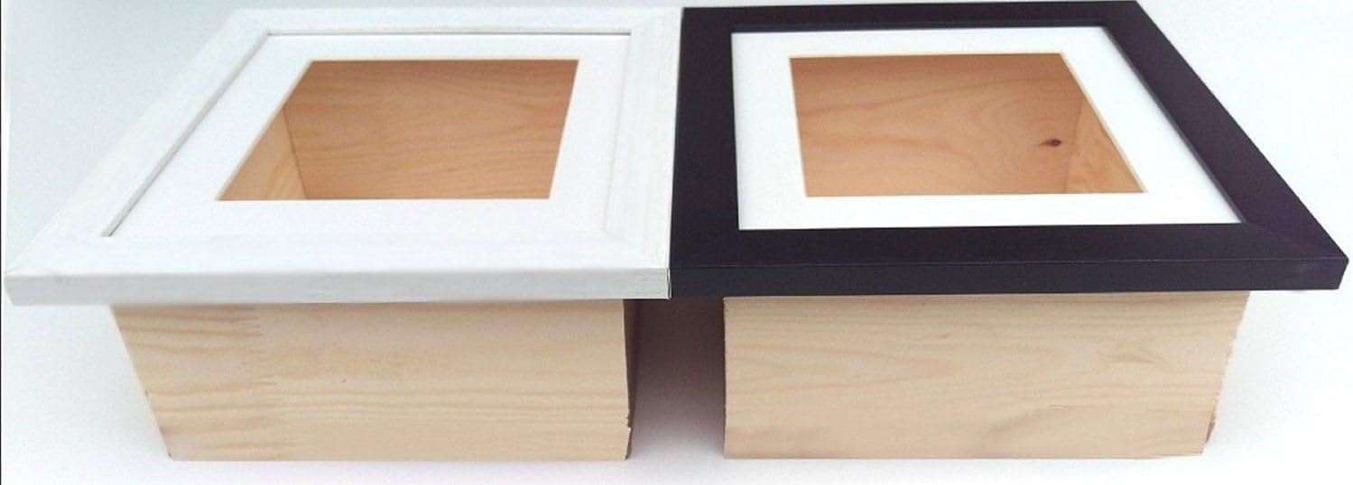 Frame Centre 3D Display Box Frame for Medals 10x10" x 3.75" Depth white