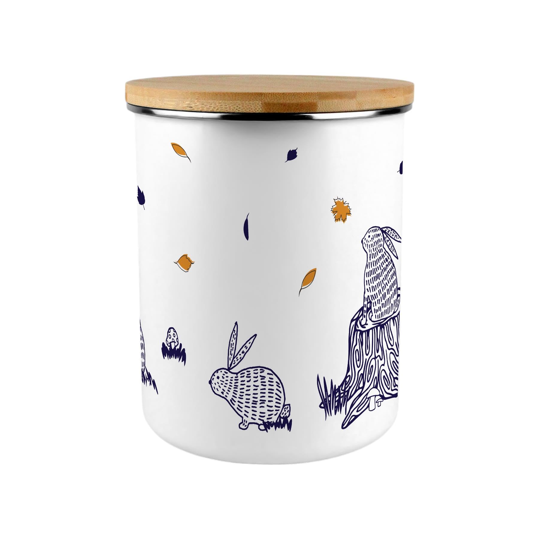 Woodland Rabbits Storage Tin - 2.7L Extra-Large Home & Kitchen Canister