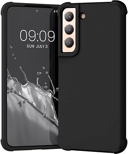 Miniatura 7 de KIOMY Funda transparente con diseño de encaje para Samsung Galaxy S21 5G, Slim Fit Sparkle Fashion Flower Back Cover para niñas y mujeres,