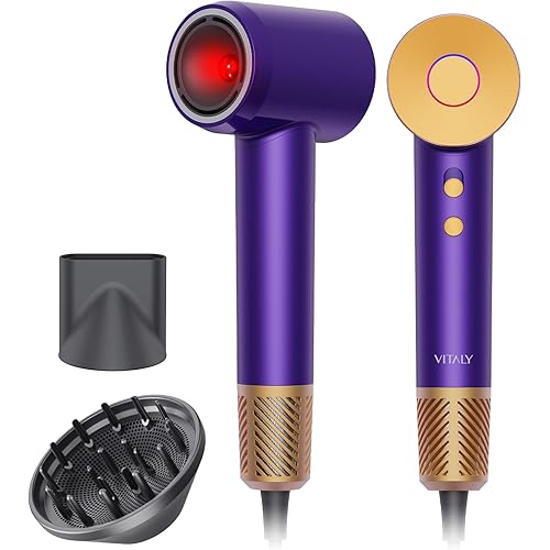Hair Dryers for Women: Ionic Blow Dryer with Hair Diffuser for Curly Hair 180,000 RPM Professional High Speed Hairdryer for Fast Drying, Quiet, Lightweight for Home Salon and Travel, Women Gift