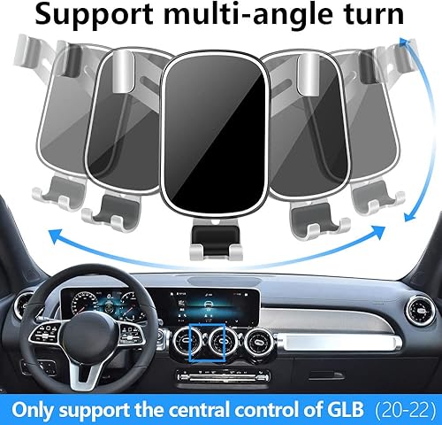 Miniatura 5 de LUNQIN - Soporte para teléfono de coche para Mercedes Benz Clase GLB 2020 2021 2022 2023 2024 2025 GLB250 AMG 35 4Matic y Benz EQB 2022-2025 250+