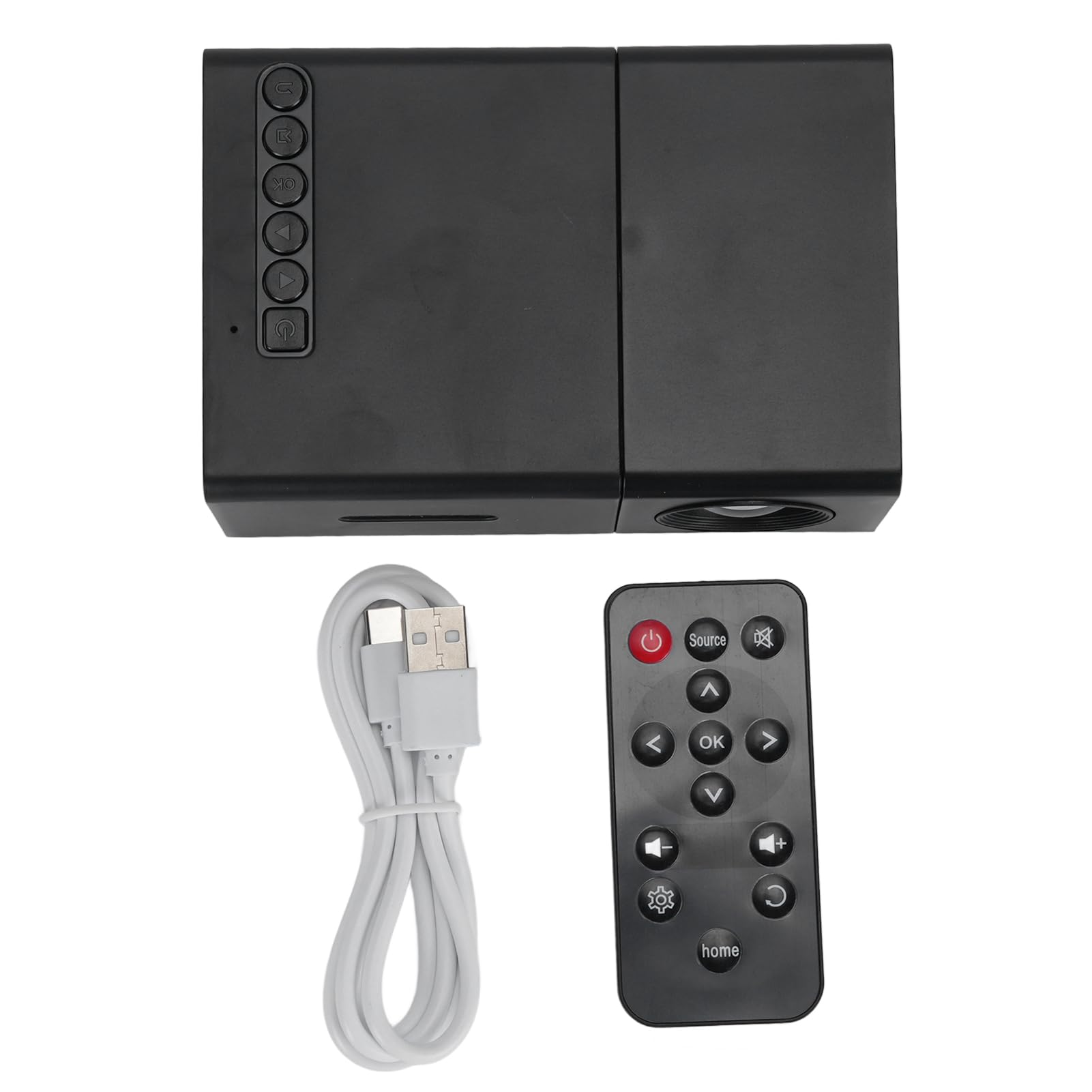 VBESTLIFE 1080p Proiettore di Film Portatili Full HD, Altoparlante Incorporato, Compatibile con Laptop per Stick Smartphone TV, per il Campeggio All'aperto di Home Theater