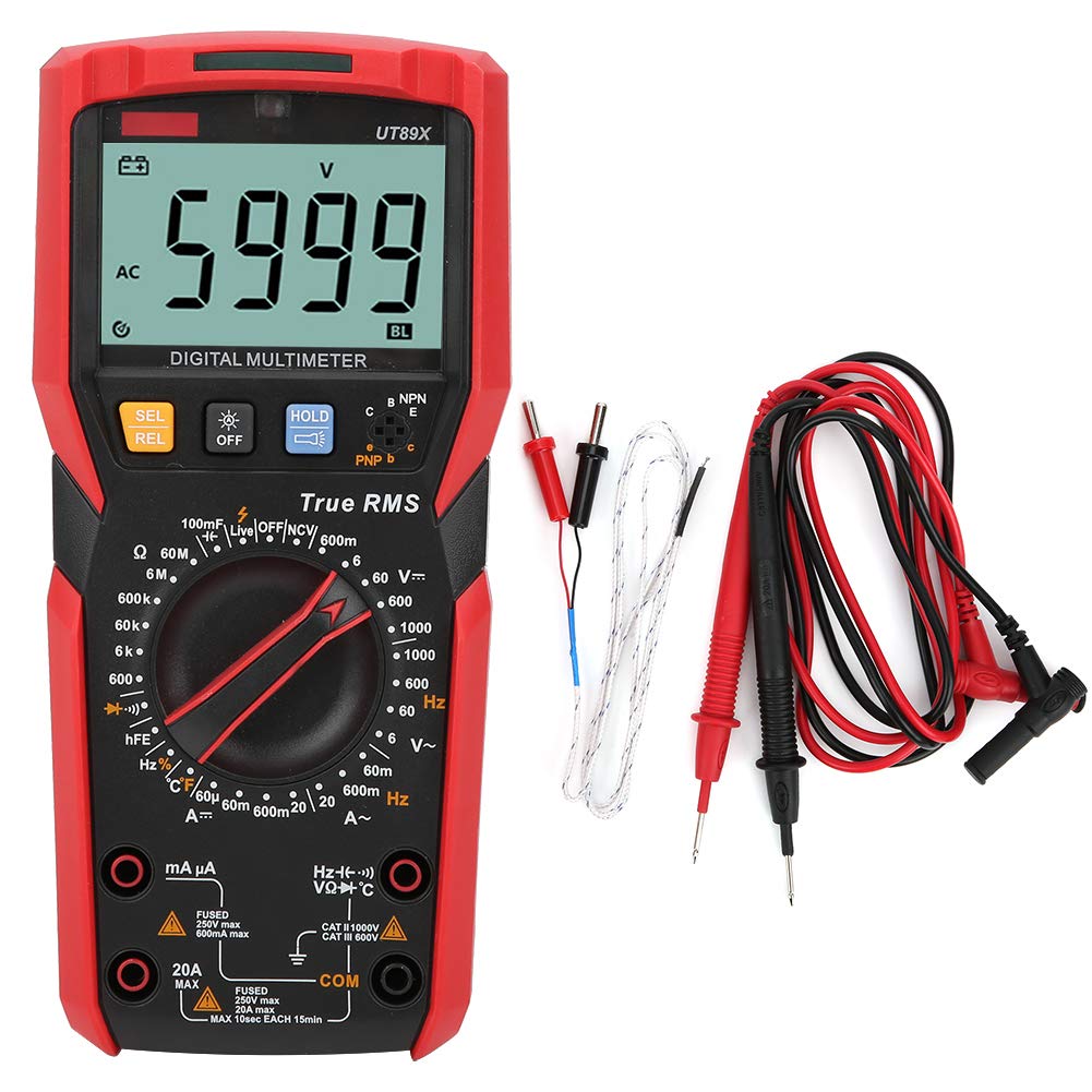 Multimetro Digitale UT89X, Tester di Tensione CA/CC Ad Alta Precisione per Ingegneri Elettrici e Manutenzione 190x89x55mm