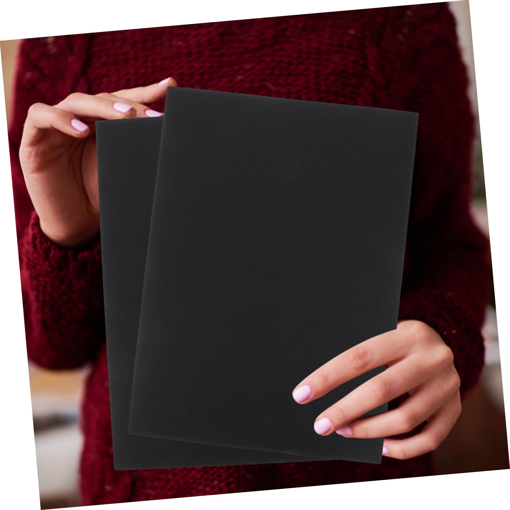 100 pièces Papier Cartonné Noir pour Dessin Bricolage DIY Garçon Fille Papier Artisanat Sûr Léger et Pratique