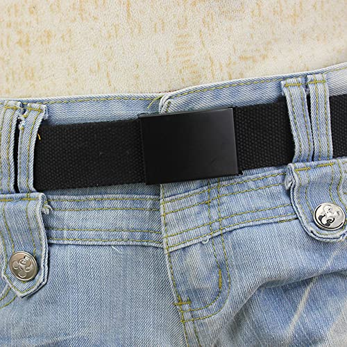 Gelante Fully Adjustable Canvas Web Belt With Black Flip Top Buckle 50'' Long 2053-Olive #TOP7