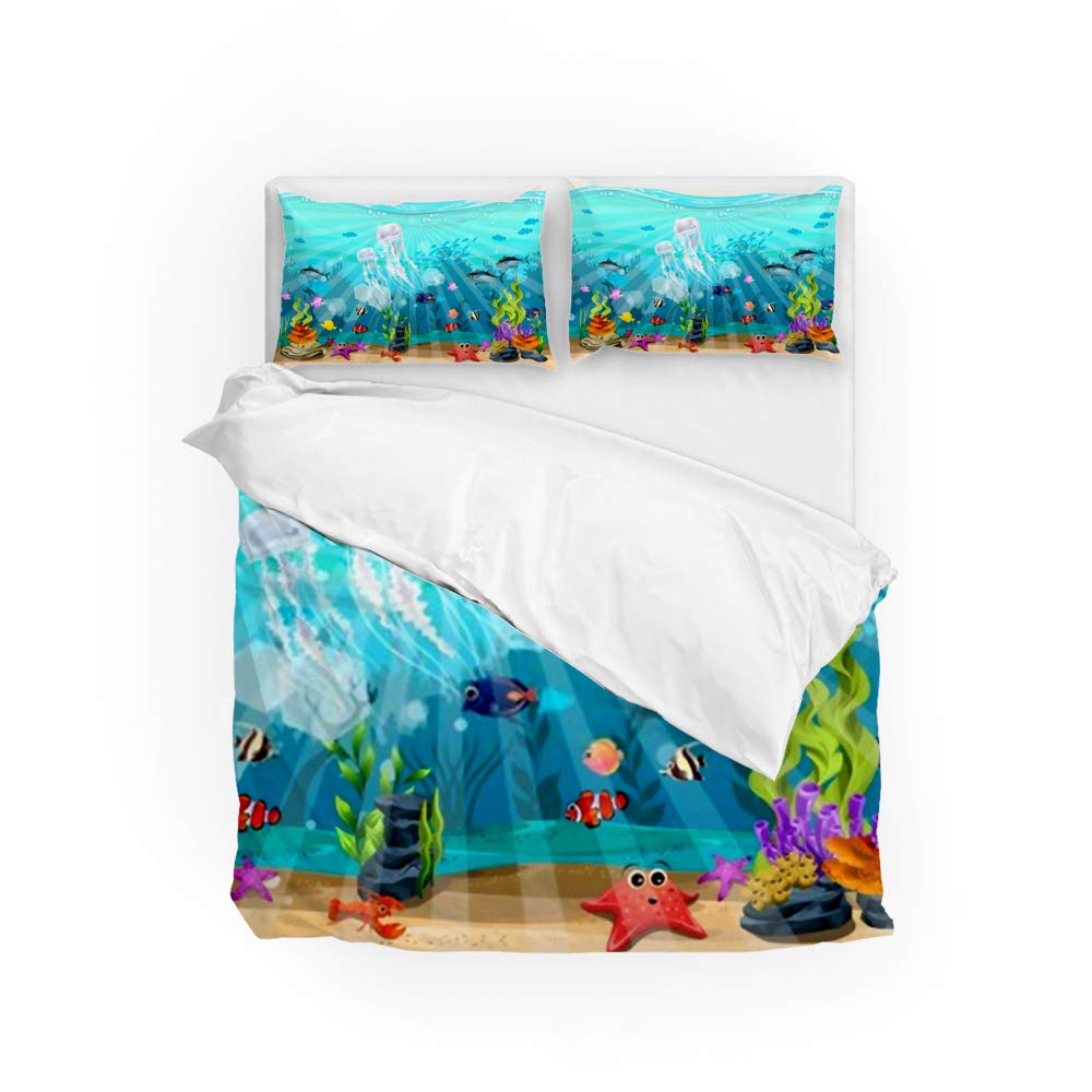 Housse de couette ultra doux Cheghong pour literie sans pli