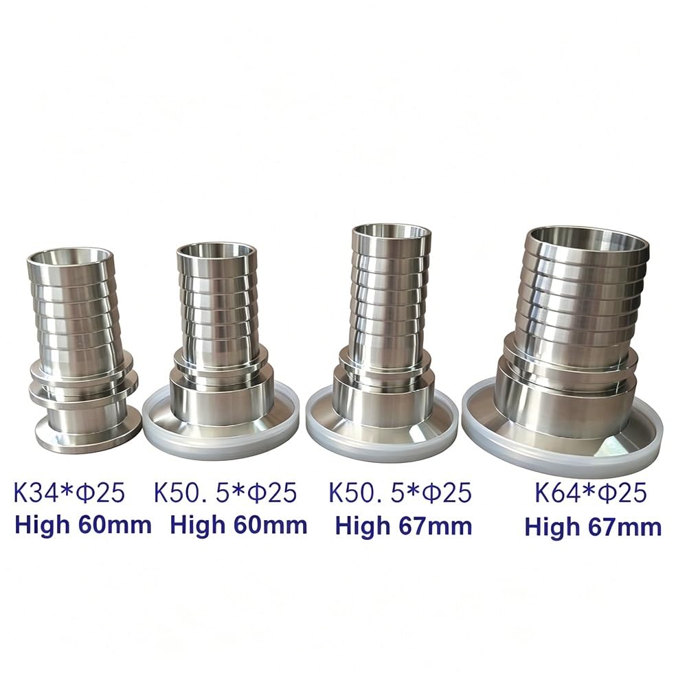 Złącze zatrzaskowe z końcówką do piwa ze stali, Złącze króćca do węża 25 mm K34/K50.5/K64 304 SS, wiele rozmiarów(K34mm-37.5mm-60mm)
