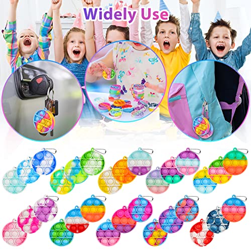 image for Genuvi Pop Fidget Toys Its Party Favors for Kids 4-8, 30 PCS Mini Pop 