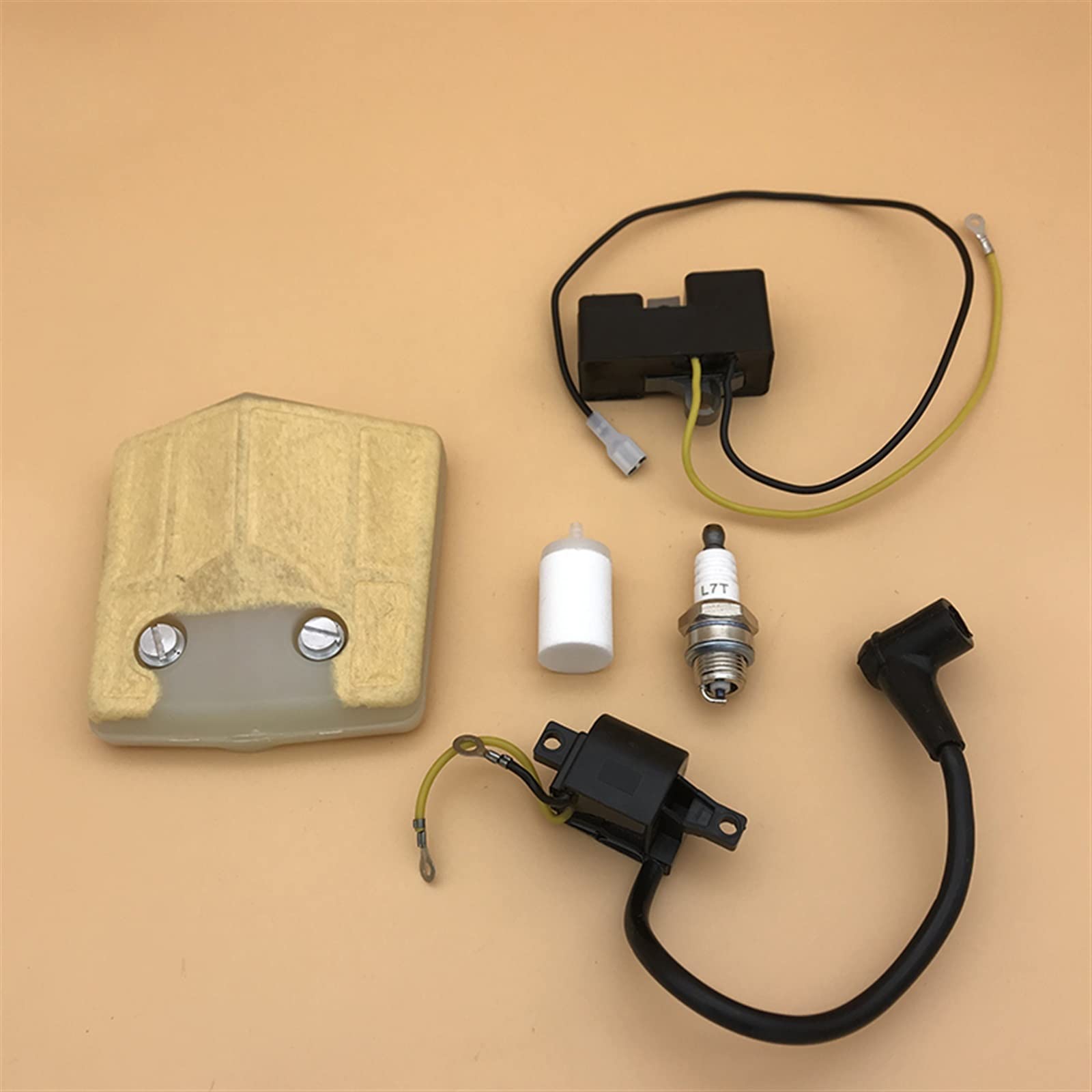 IWBR Filtro de Aire, Filtro de Combustible, Bobina de Encendido, Magneto, Kit Apto for Husqvarna 61 66 266, Piezas de Motosierra, Sierras de Cadena de Gas #501516201,501617201