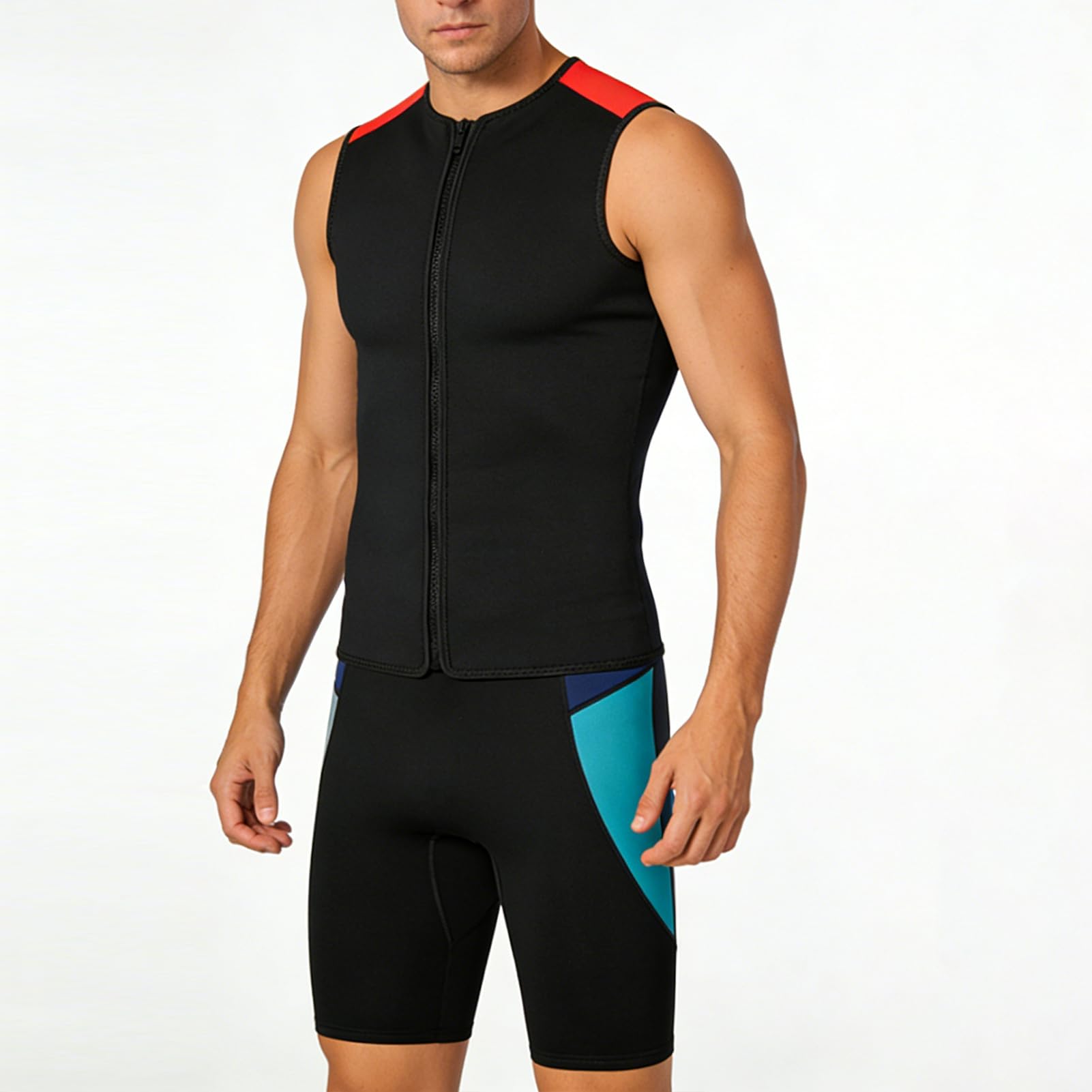 Traje de Neopreno Térmico de 3mm Sin Mangas para Hombres Mujeres, Trajes húmedos Corto para Surf natación y esnórquel