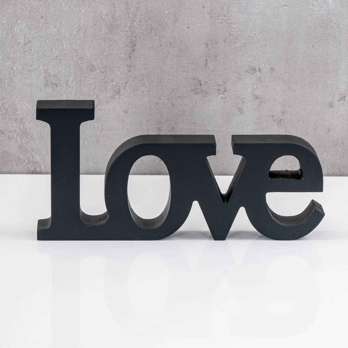 levandeo Love Home Relax Scritta nera in MDF con lettere in legno, decorazione da tavolo, decorazione per la casa
