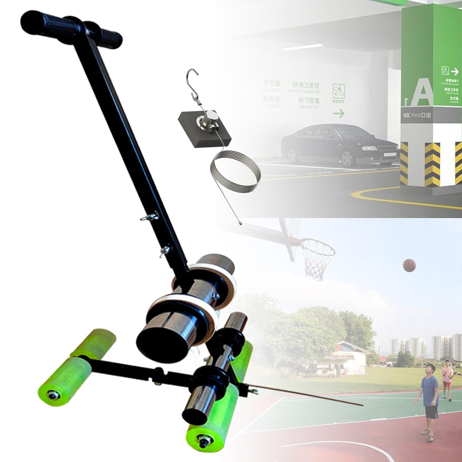 asdchZen Tape Line Marking Tool, Hand Push Floor Marking Tool + Circle Drawing Kit, Adjustable Spacing