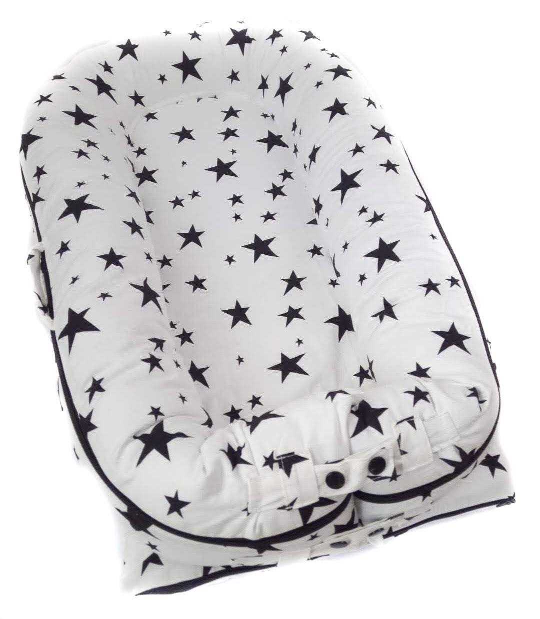 valsonixBaby Nest Cover [fits Dockatot Deluxe+] (Black Stars)