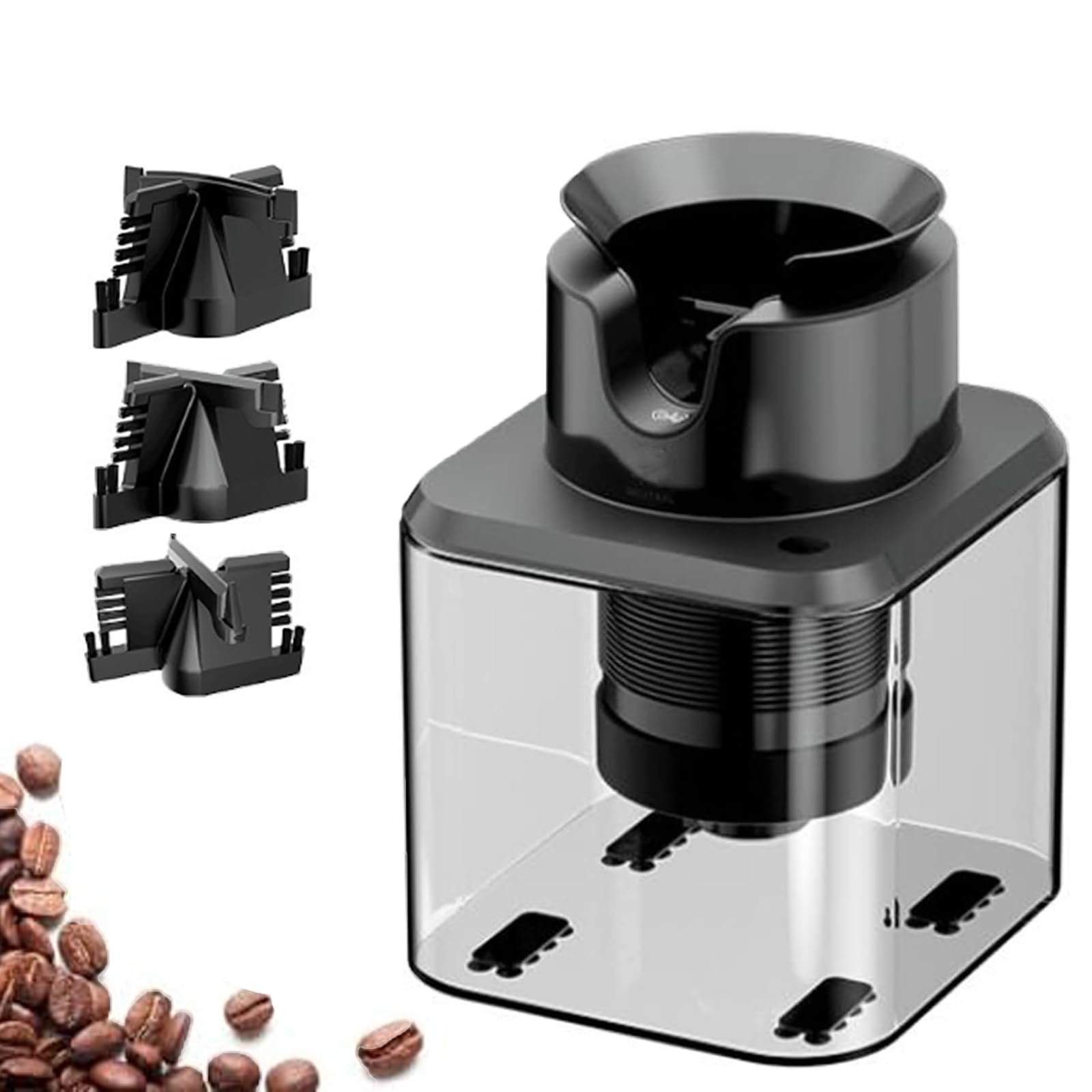 Limpiador eléctrico de portafiltro de café, sensor de seguridad antimal funcionamiento, limpieza rápida de 3 segundos, 3 cabezales de cepillo incluidos, para uso doméstico y cafetería