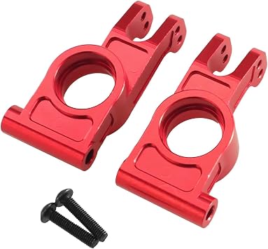 RC car Components Compatible with MJX for Hyper Go 7303 7304 1/7 Citroen C5 RC Car Upgrade Parts Aluminum Alloy Rear Wheel Hub Set OEM #P73260Red