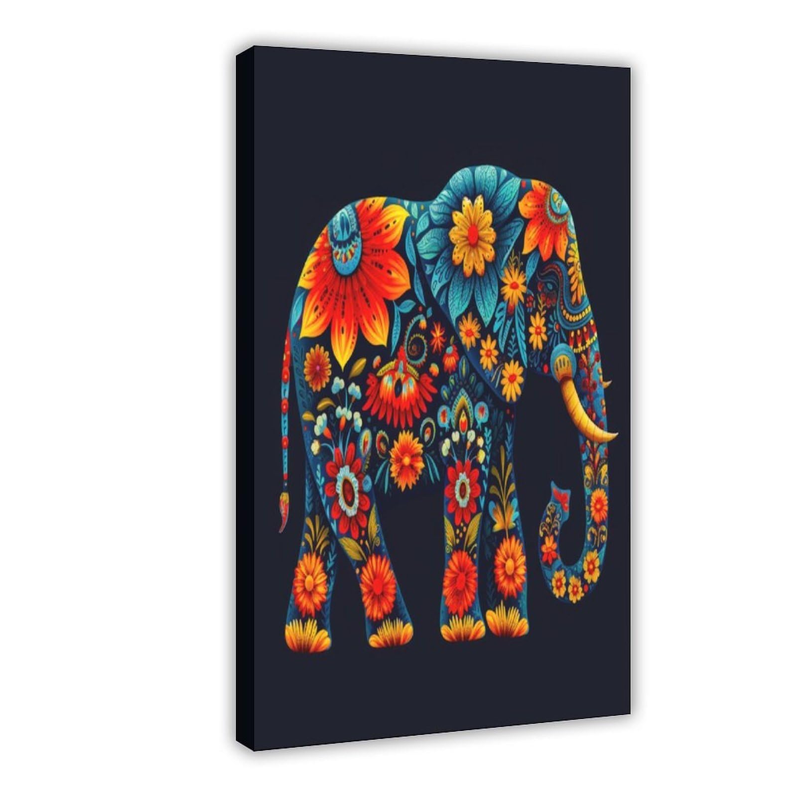 Bareronor Abstract Elephant Poster Canvas Poster Bedroom Decor Landscape Office Room Decor Gift 20" L X 30" W