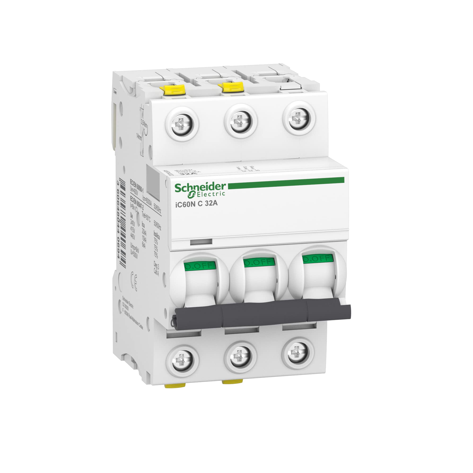 Schneider Electric Leitungsschutzschalter Acti9 iC60N, 3-polig, A9F04332