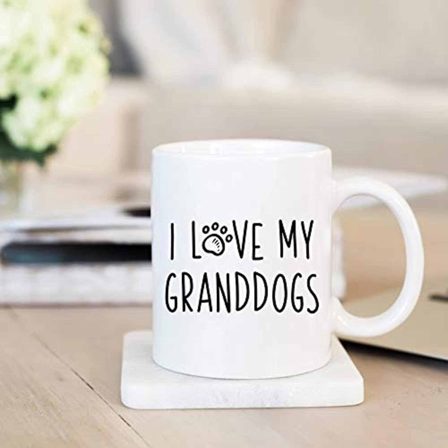Personalized Dog Grandpa Coffee Mug - 11 Oz Ceramic Mug For Dog Lovers