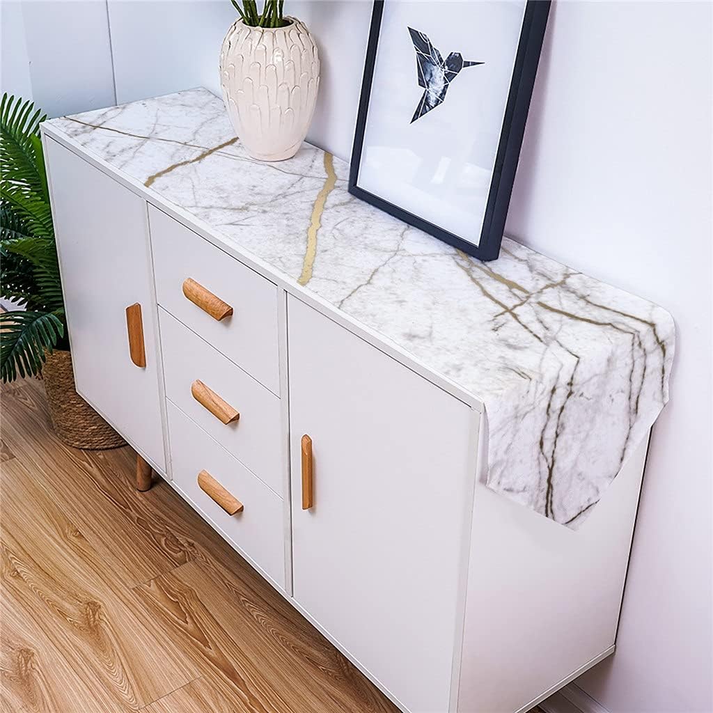 Trendy Marble Table Runners Table Decor for Home Wedding Party Decoration Dining Room Restaurant Table Gadget (Color : A, Size : 13x274cm) (A 13x304cm) image 3