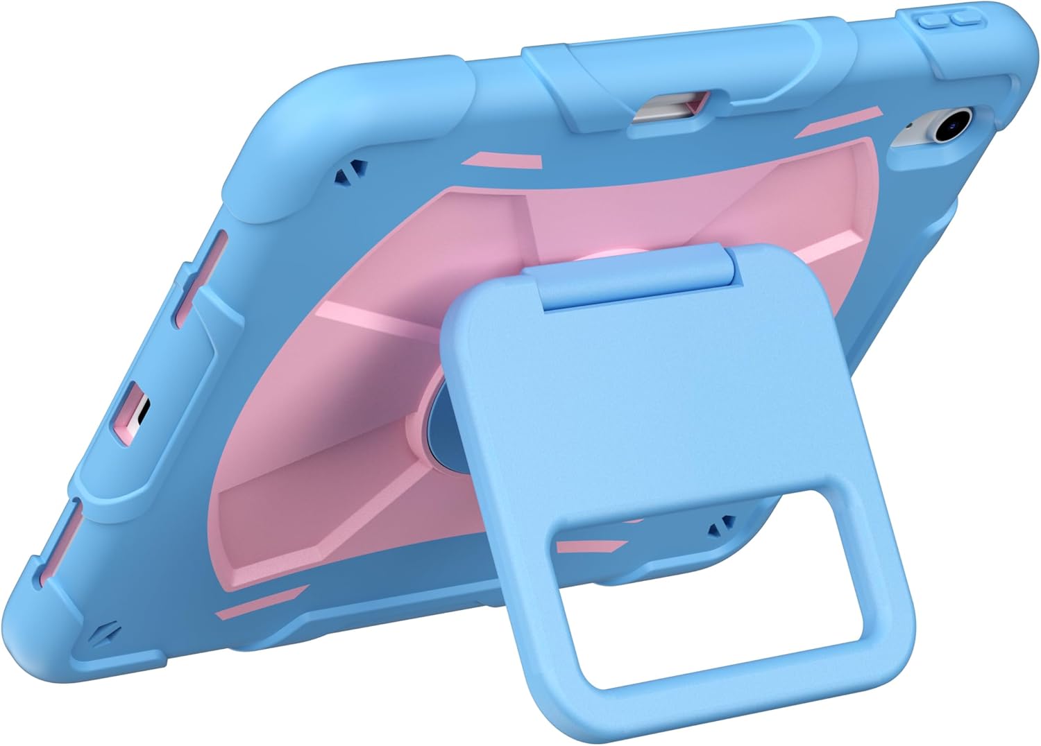 DTTO for iPad A16 Case, iPad 11th / 10th Generation Case (2025/2022), 360 Degree Rotating Stand with Pencil Holder and Shoulder Strap, Y