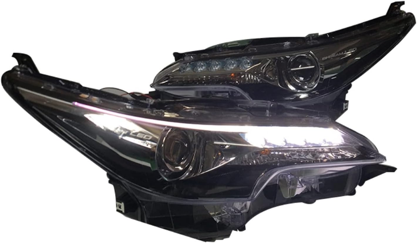 Car Led Headlights EXTERIOR FRONT LAMPS Car Headlight LED Bulbs WITH LED TURN SIGNAL FOG LIGHTS Compatible With Fortuner 2015-2018